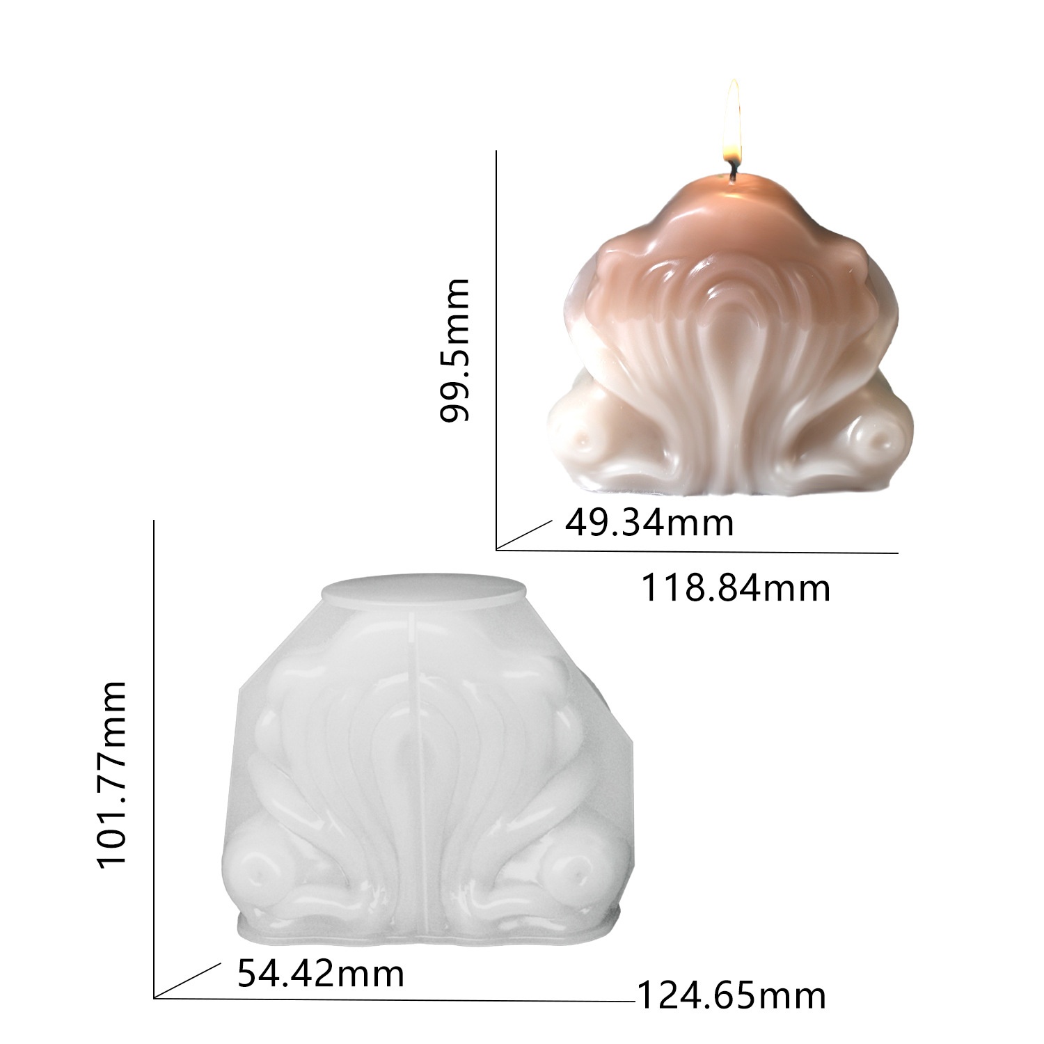 Ozeanmuschel-Kerzenform aus Si – Resin Ocean Wave Mold Bewertung und Preis